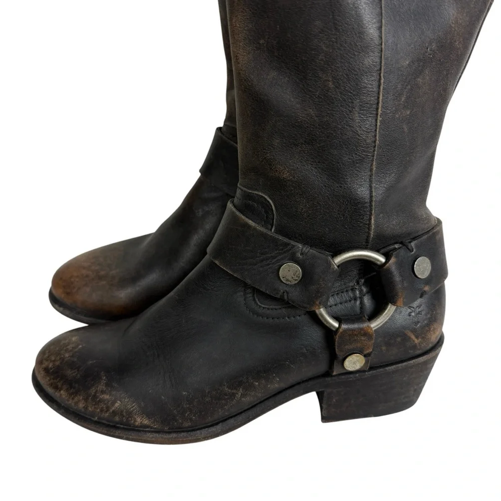 Frye Carson Harness Tall Riding Boots